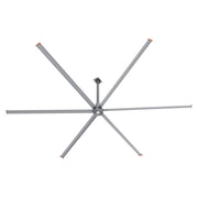 VISBY 24ft 6-Blade 480V Industrial HVLS Fan with Wall Control - Silver