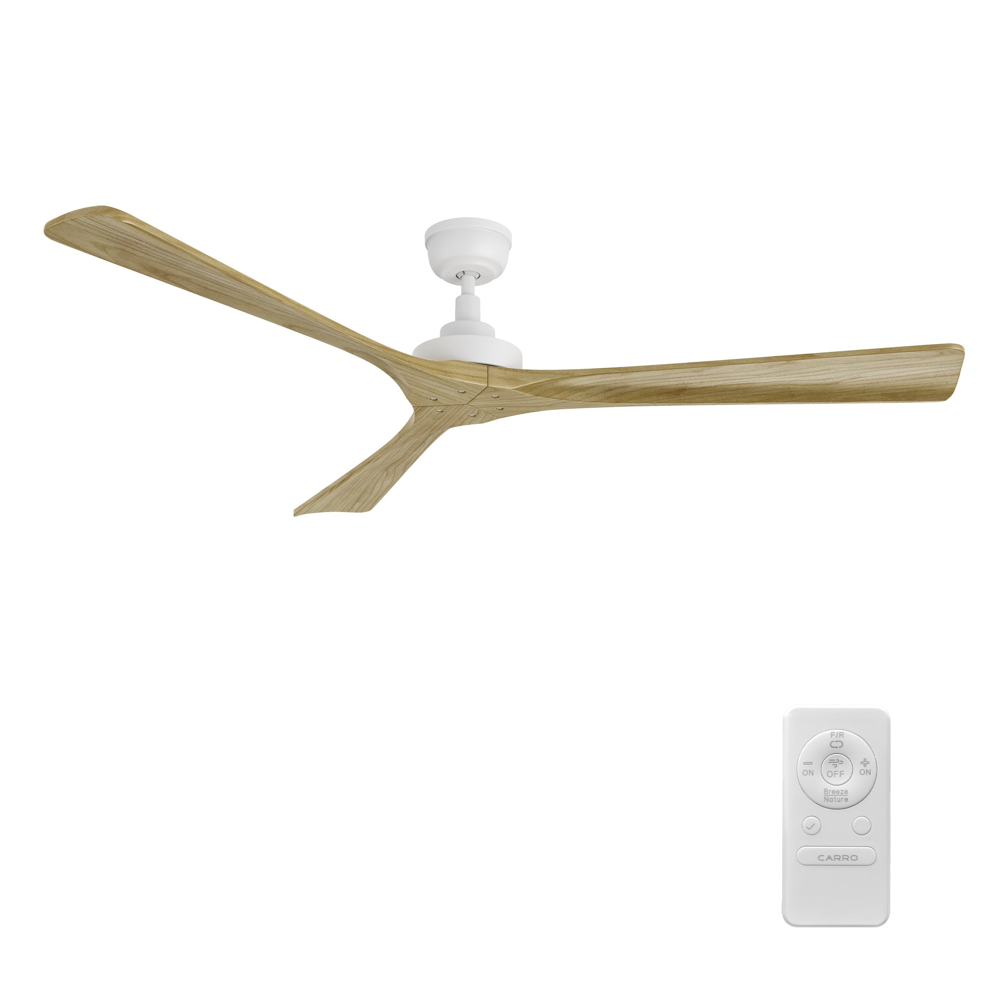 ATHENA 60 inch 3-Blade No Light Ceiling Fan with Remote