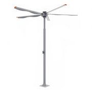 CYFAN 10ft 5-Blade 240V Industrial HVLS Fan with Integrated Control - Silver