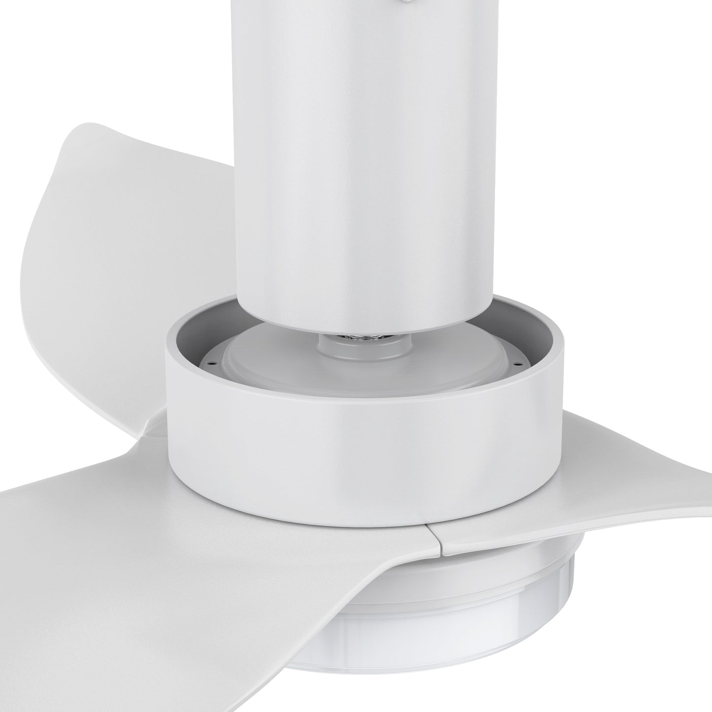 Carro RYNA 45 inch 3-Blade Flush Mount Smart Ceiling Fan with LED Light Kit & Remote- White/White