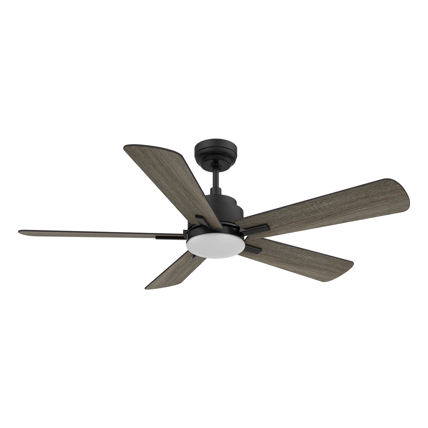 Carro OLINDA 52 inch 5-Blade Smart Ceiling Fan with LED Light Kit & Remote- Black/Walnut & Barnwood (Reversible Blades)