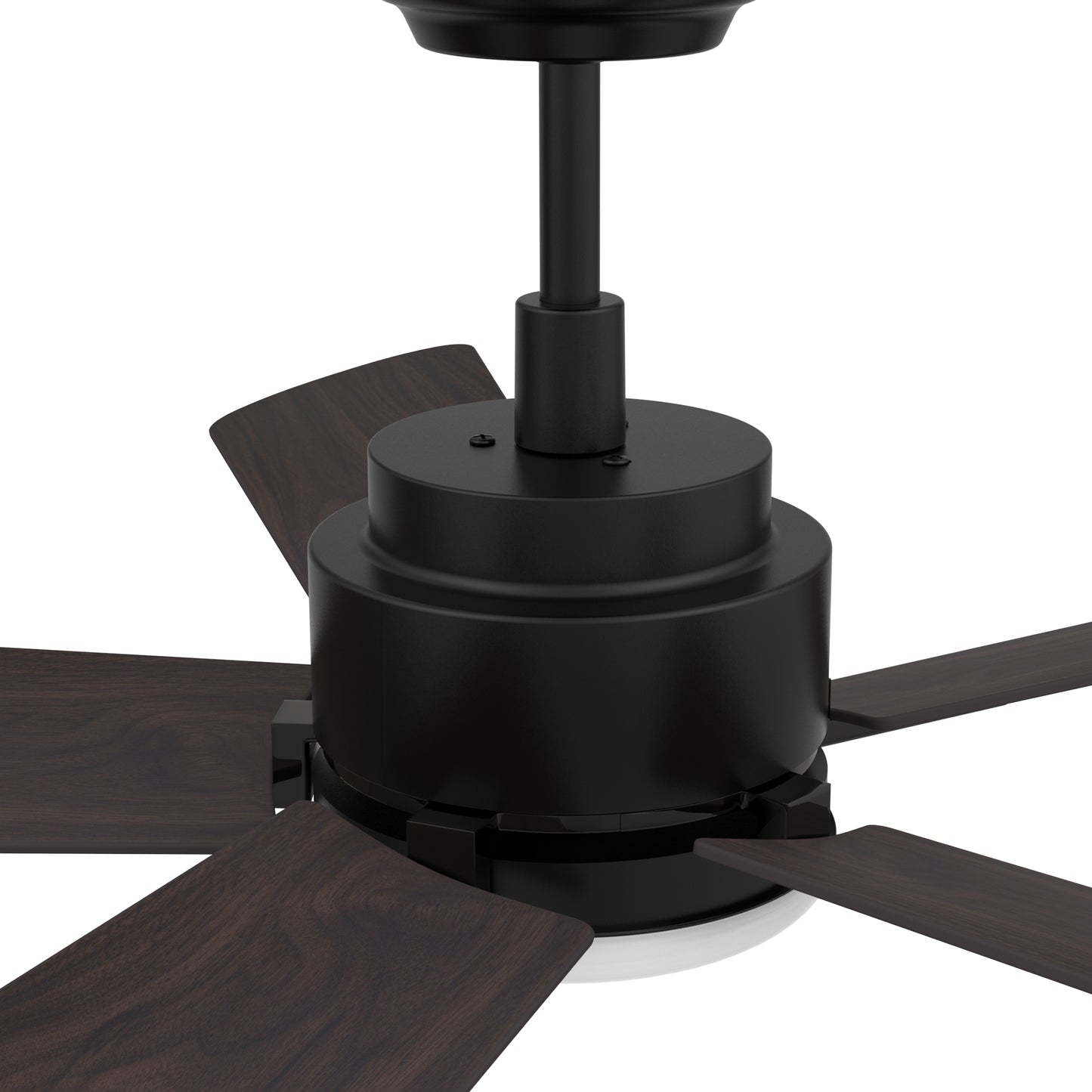 Carro OLINDA 52 inch 5-Blade Smart Ceiling Fan with LED Light Kit & Remote- Black/Walnut & Barnwood (Reversible Blades)