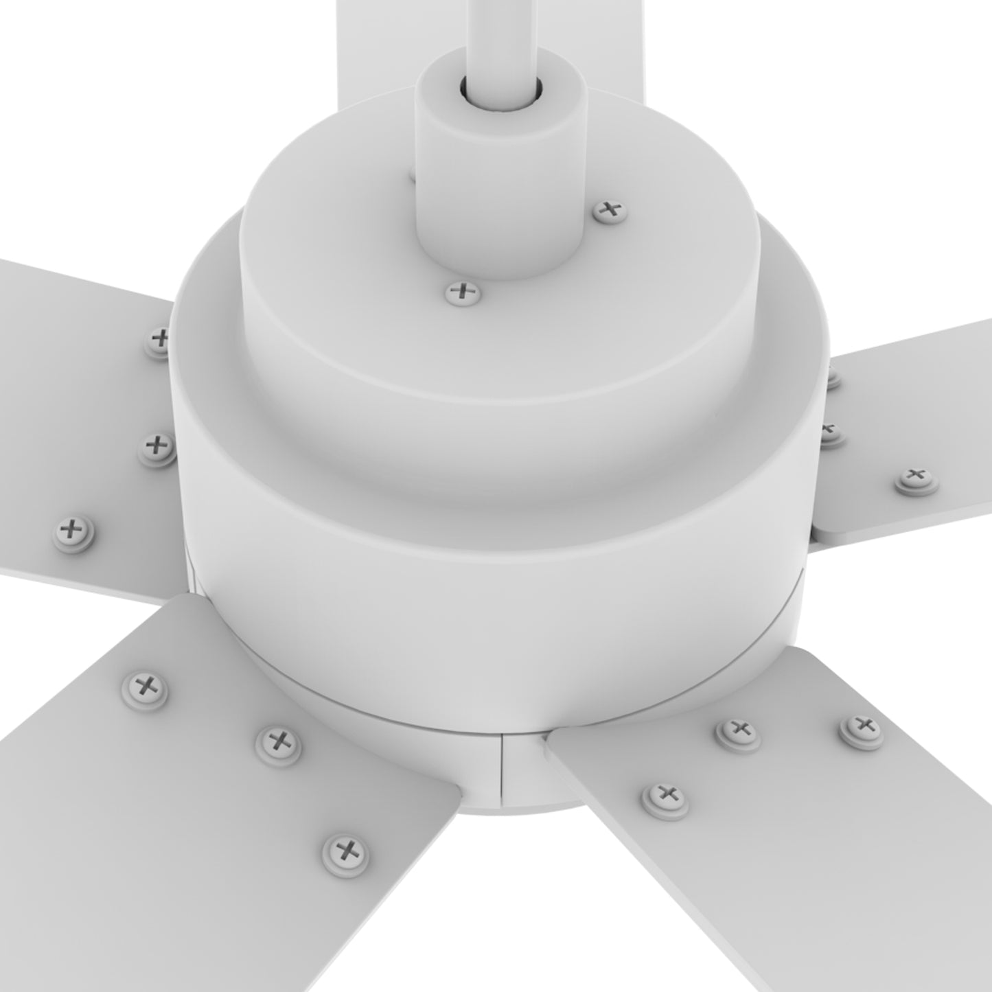 Carro Home ASCENDER 52 inch 5-Blade Smart Ceiling Fan with LED Light & Remote Control - White/White fan blades