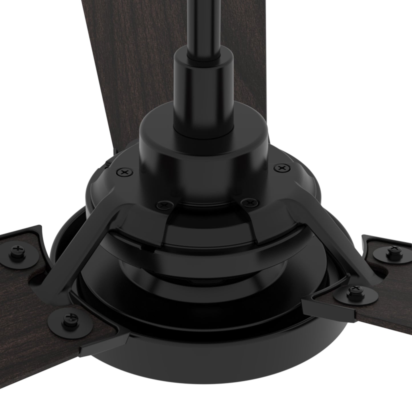 Carro USA BRISA 56 inch 3-Blade Smart Ceiling Fan with LED Light & Remote Control - Black/Walnut Wood fan blades