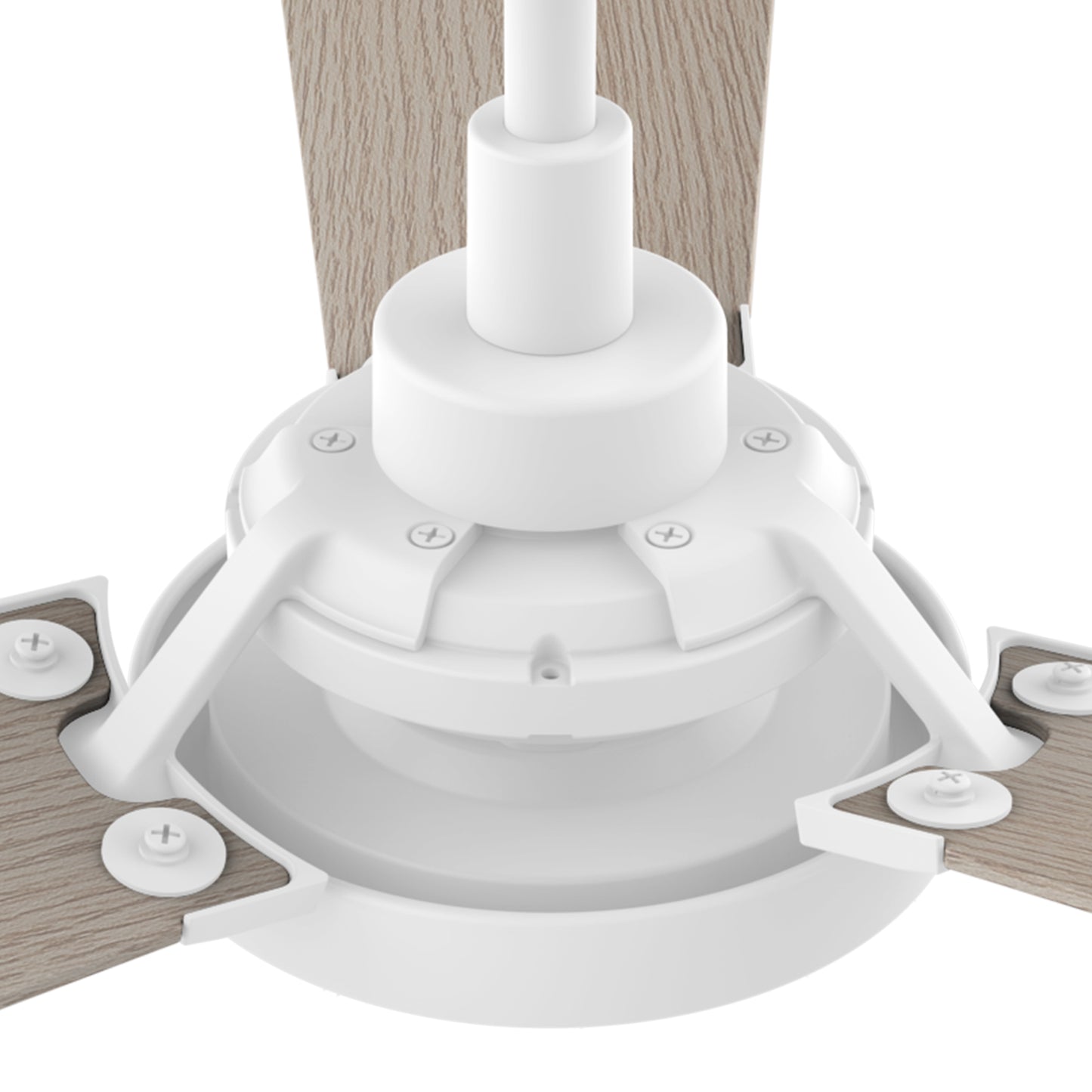 Carro USA BRISA 56 inch 3-Blade Smart Ceiling Fan with LED Light & Remote Control - White/Light Wood fan blades