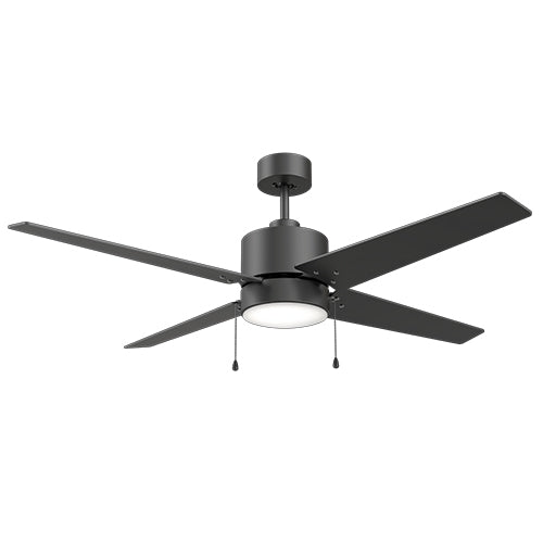 EMPIRE 52 inch 4-Blade Ceiling Fan with Pull Chain - Black/Black & Dark Walnut Reversible Blades