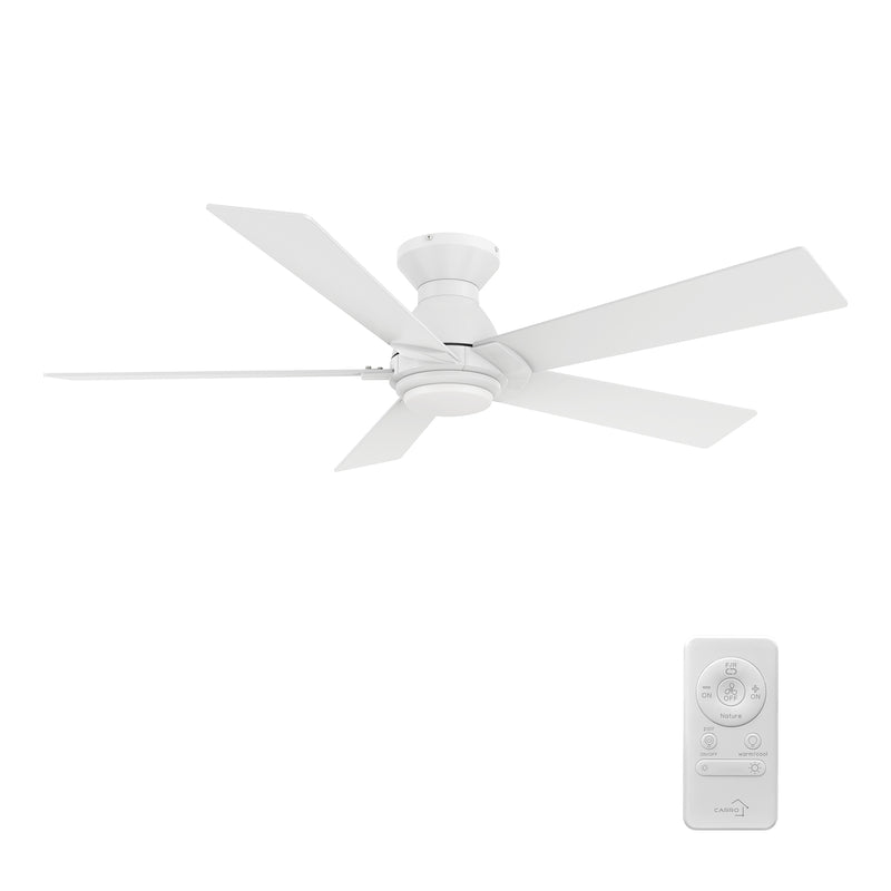 Clayton 52 inch 5-Blade Ceiling Fan with Remote- White
