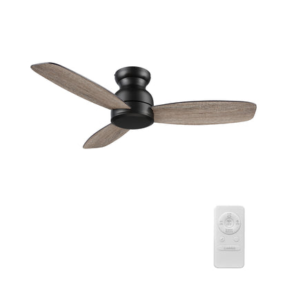 Stanley 48 inch 3-Blade Ceiling Fan with Remote Control - Black/Walnut & Barnwood (Reversible Blades)