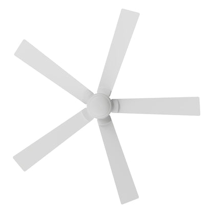 Lurgan 60 inch 5-Blade Ceiling Fan with Remote - White/Light Wood & White Reversible Blades (No Light)