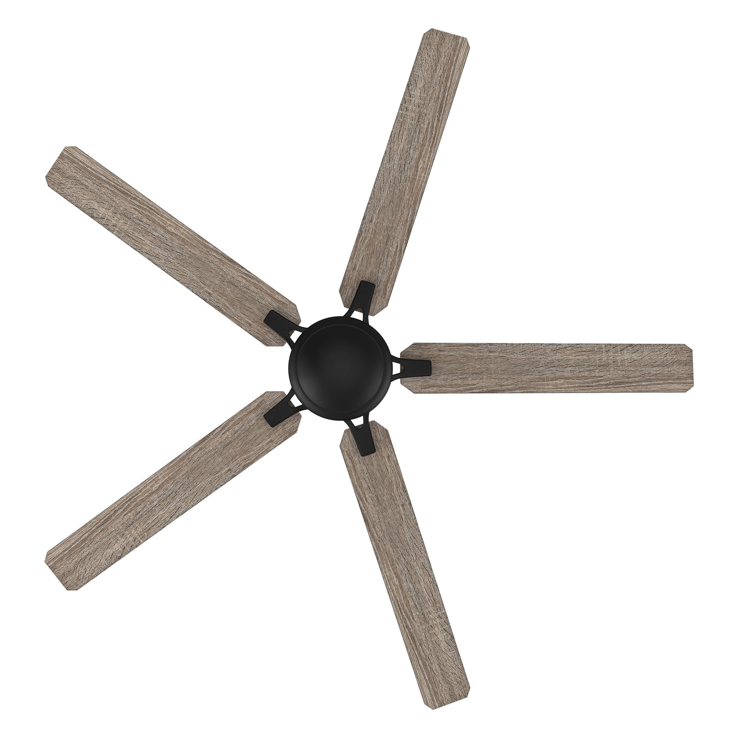 Dunkirk 60 inch 5-Blade Ceiling Fan with Remote Control - Black/Walnut & Barnwood (Reversible Blades) No Light Fan