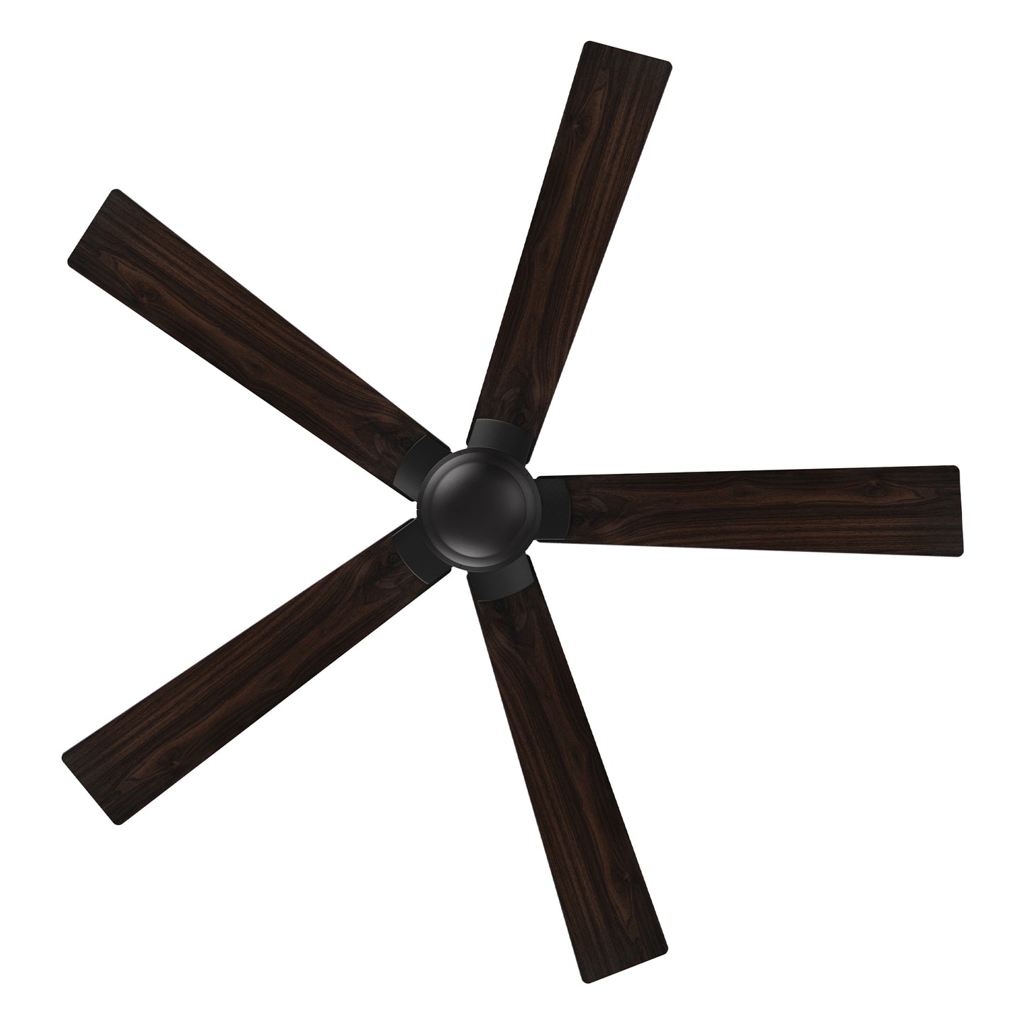 Lurgan 52 inch 5-Blade Ceiling Fan with Remote Control - Black/Barnwood & Walnut Reversible Blades (No Light)