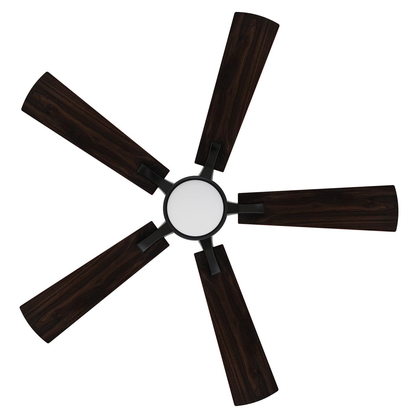 Surrey 56 inch 5-Blade Ceiling Fan with LED Light Kit & Remote Control- Black/Wood Finish (Reversible Blades)