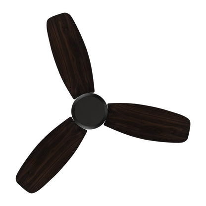 Stanley 48 inch 3-Blade Ceiling Fan with Remote Control - Black/Walnut & Barnwood (Reversible Blades)