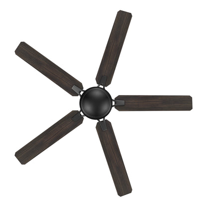 Kipton 52 inch 5-Blade Ceiling Fan with Remote Control - Black/wooden/Walnut