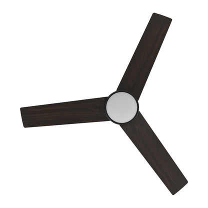 Valkyrie 52 inch 3-Blade Ceiling Fan with LED Light & Remote Control - Black