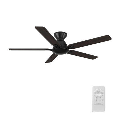 Kipton 52 inch 5-Blade Ceiling Fan with Remote Control - Black/wooden/Walnut