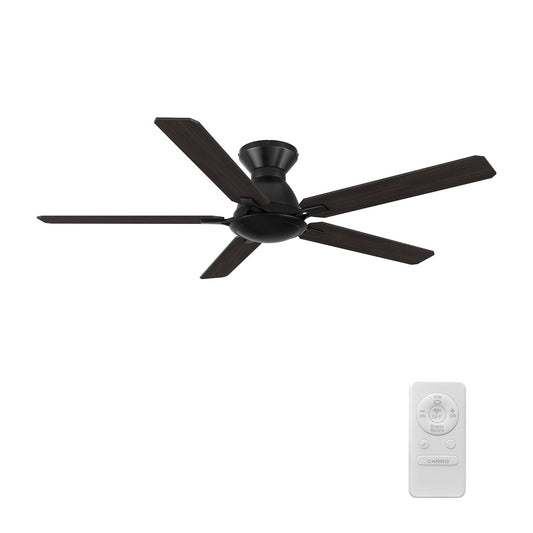 Kipton 52 inch 5-Blade Ceiling Fan with Remote Control - Black/wooden/Walnut