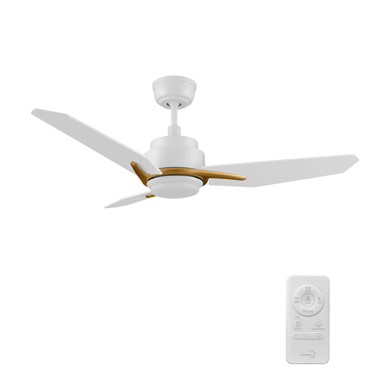 Brixton 44 inch 3-Blade Ceiling Fan with LED Light Kit & Remote Control - White