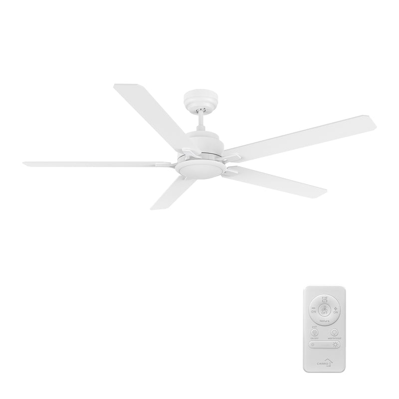 Dunkirk 60 inch 5-Blade Ceiling Fan with Remote Control - White