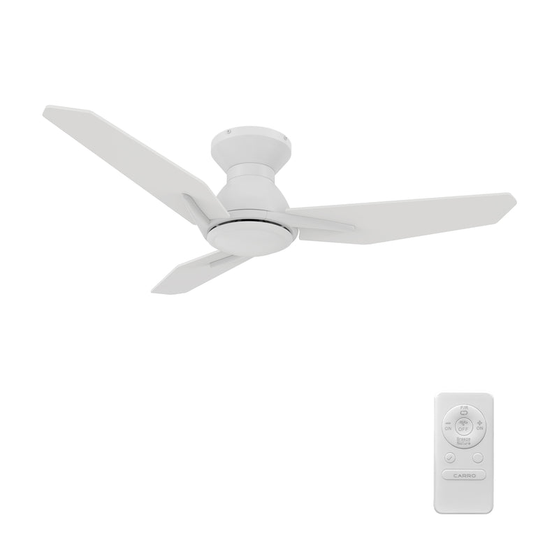 Leon 44 inch 3-Blade Ceiling Fan with Remote Control - White