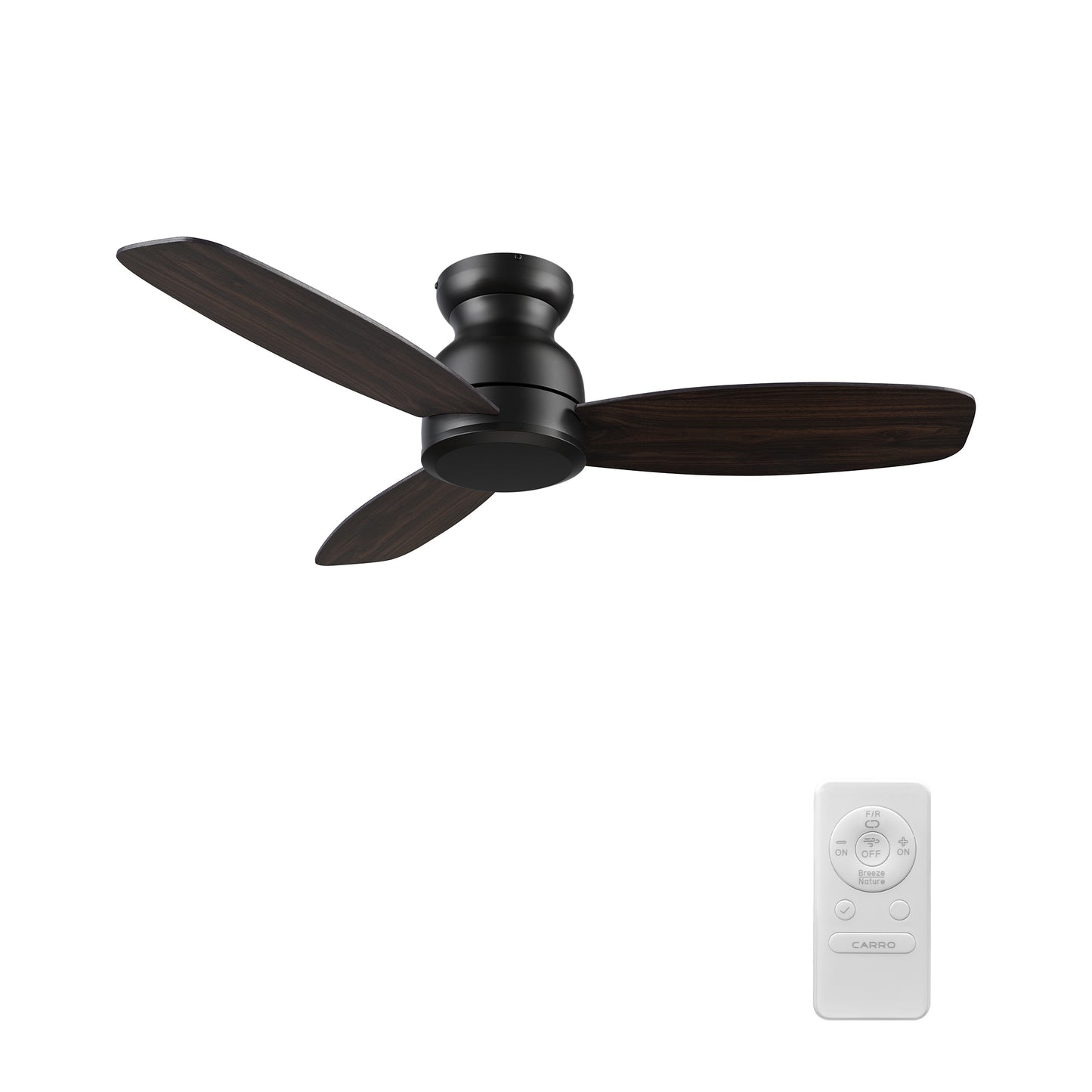 Stanley 48 inch 3-Blade Ceiling Fan with Remote Control - Black/Walnut & Barnwood (Reversible Blades)