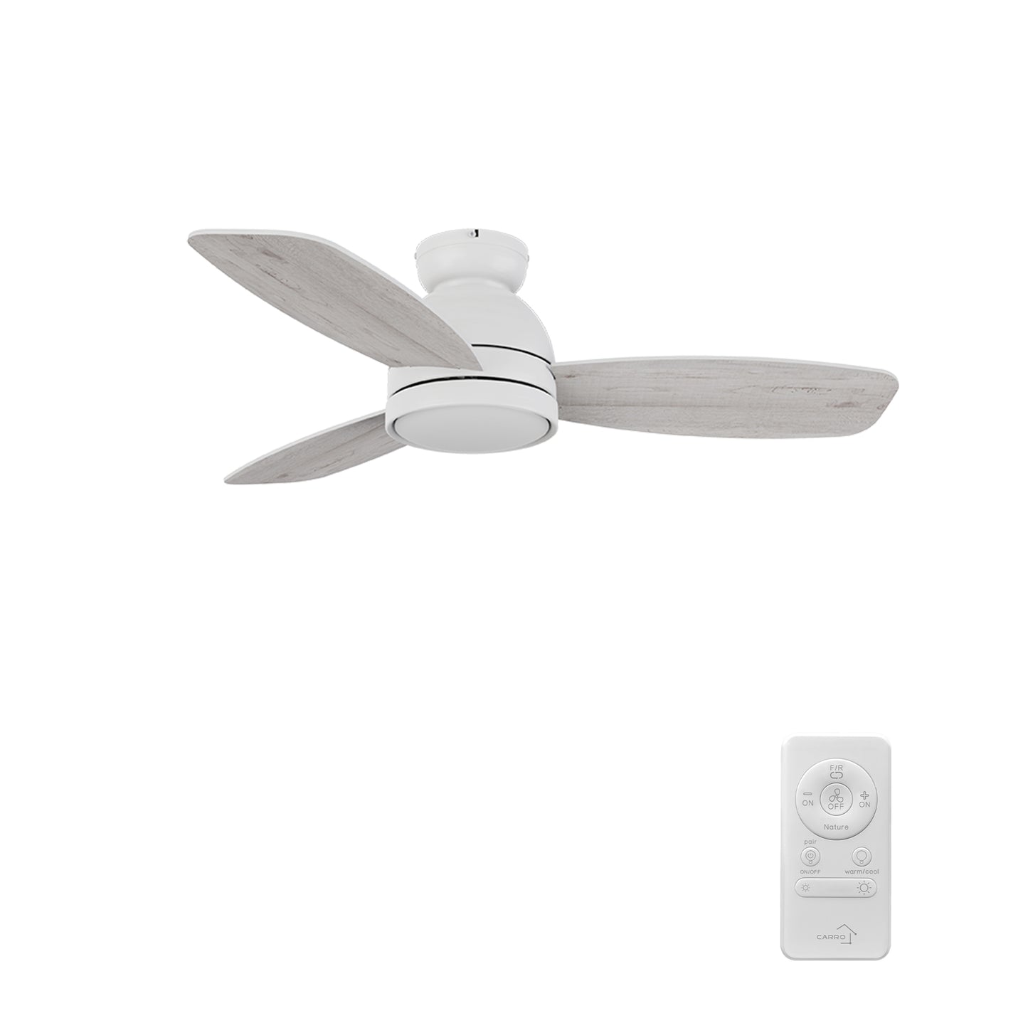 Rushmoor 44 inch 3-Blade Ceiling Fan with LED Light Kit & Remote Control - White