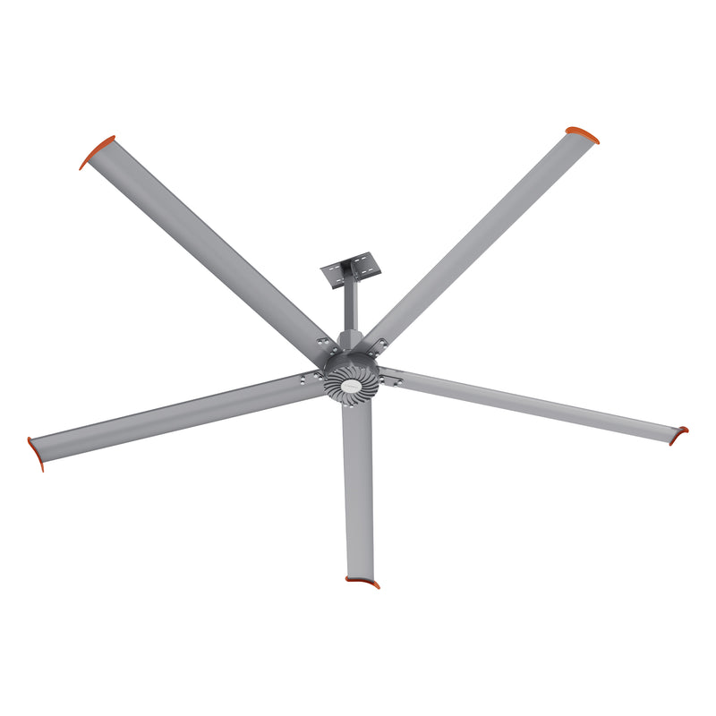 MAKANI 5-Blade 12ft 480V Industrial HVLS Fan with Wall Control - Silver