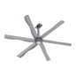 ZENON 6-Blade 8ft 120V Commercial HVLS Fan with Wall Control - Silver