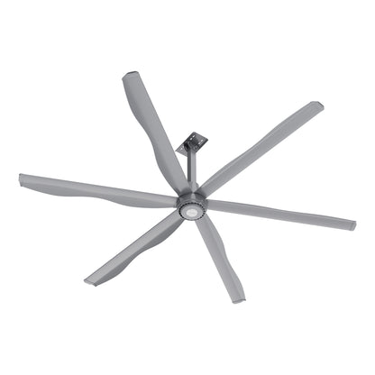 ZENON 6-Blade 10ft 120V Commercial HVLS Fan with Wall Control - Silver