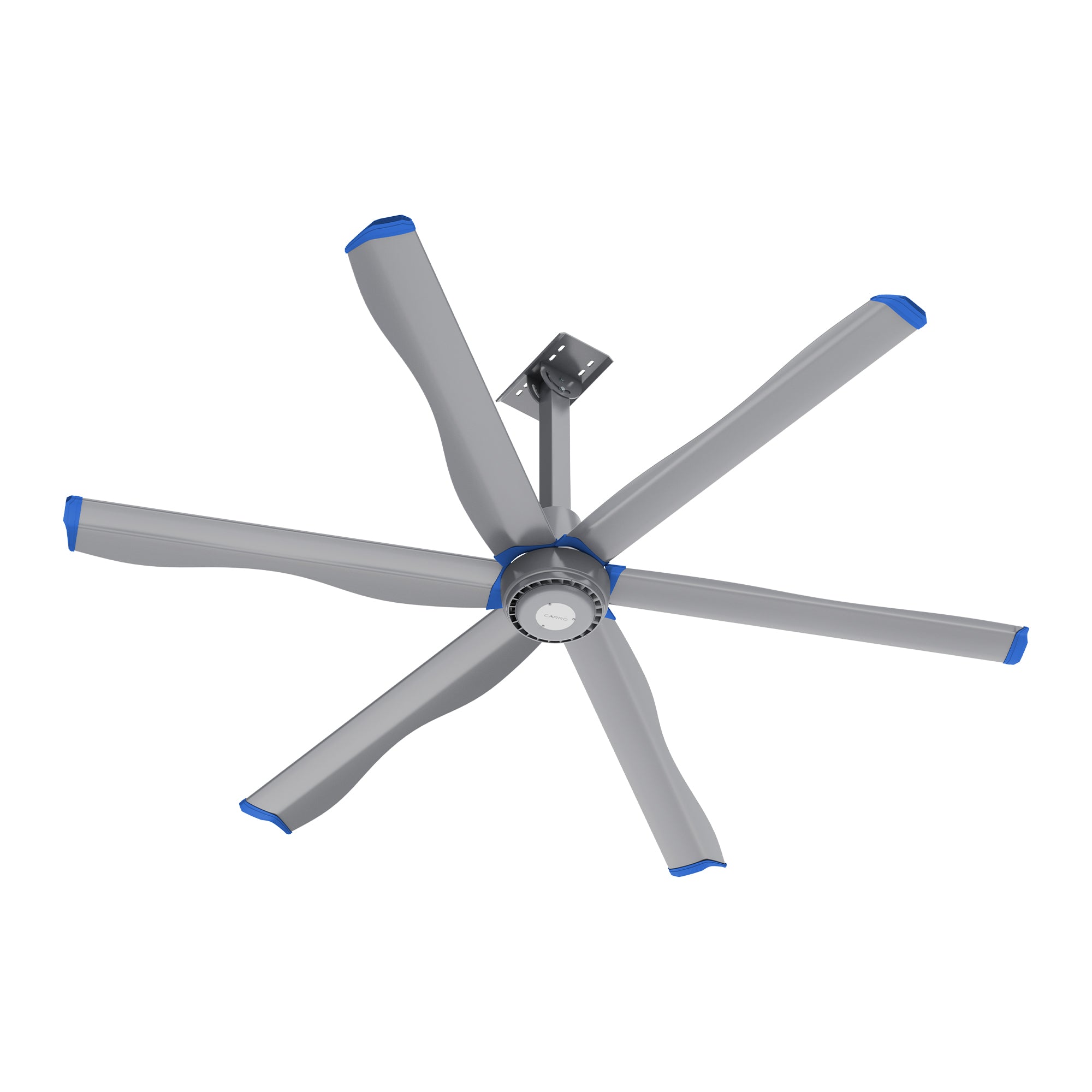 ZENON 8ft 6-Blade 120V Commercial HVLS Fan with Wall Control - Silver