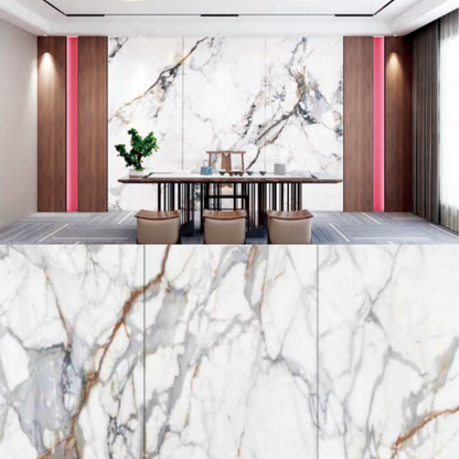 Carbon Crystal Decorative Wall Panels - 3D Continuous Pattern High Gloss PET Marble Series