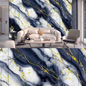 Carbon Crystal Decorative Wall Panels -3D Continuous Pattern High Gloss PET Marble Series