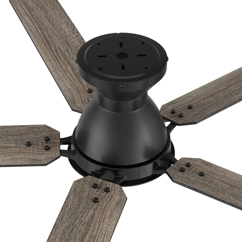 Kipton 52 inch 5-Blade Ceiling Fan with Remote Control - Black/wooden/Walnut