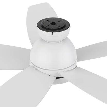 Webster 52 inch 5-Blade Ceiling Fan with LED Light Kit & Remote Control - White