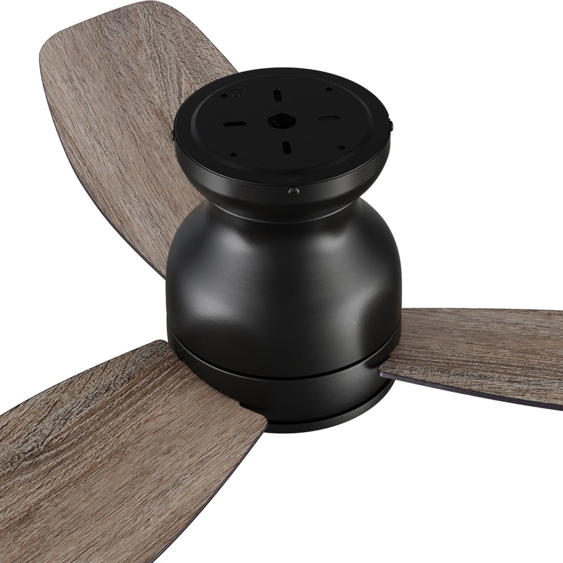 Stanley 48 inch 3-Blade Ceiling Fan with Remote Control - Black/Walnut & Barnwood (Reversible Blades)