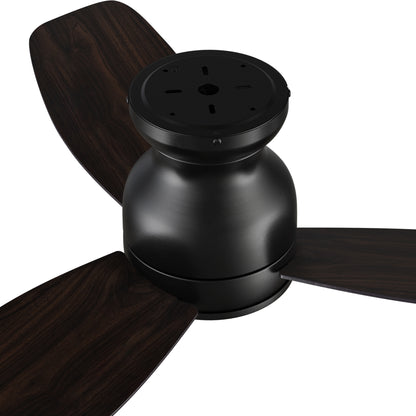 Stanley 48 inch 3-Blade Ceiling Fan with Remote Control - Black/Walnut & Barnwood (Reversible Blades)