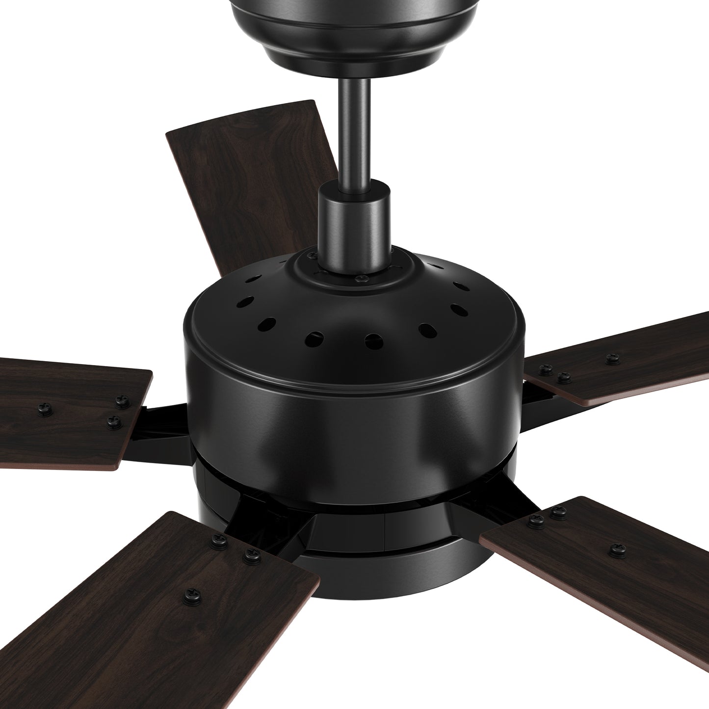 Surrey 56 inch 5-Blade Ceiling Fan with LED Light Kit & Remote Control- Black/Wood Finish (Reversible Blades)