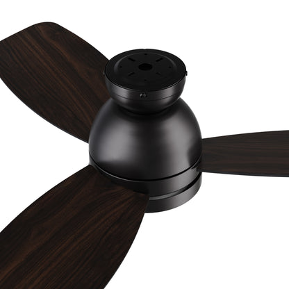 Rushmoor 44 inch 3-Blade Ceiling Fan with LED Light & Remote Control - Black