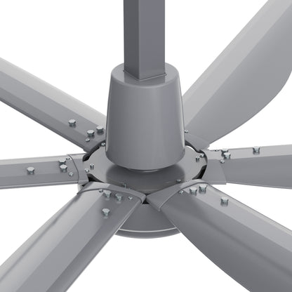 ZENON 6-Blade 10ft 120V Commercial HVLS Fan with Wall Control - Silver