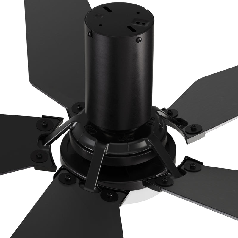 Lund 52 inch 5-Blade Ceiling Fan with LED Light Kit & Remote Control - Black