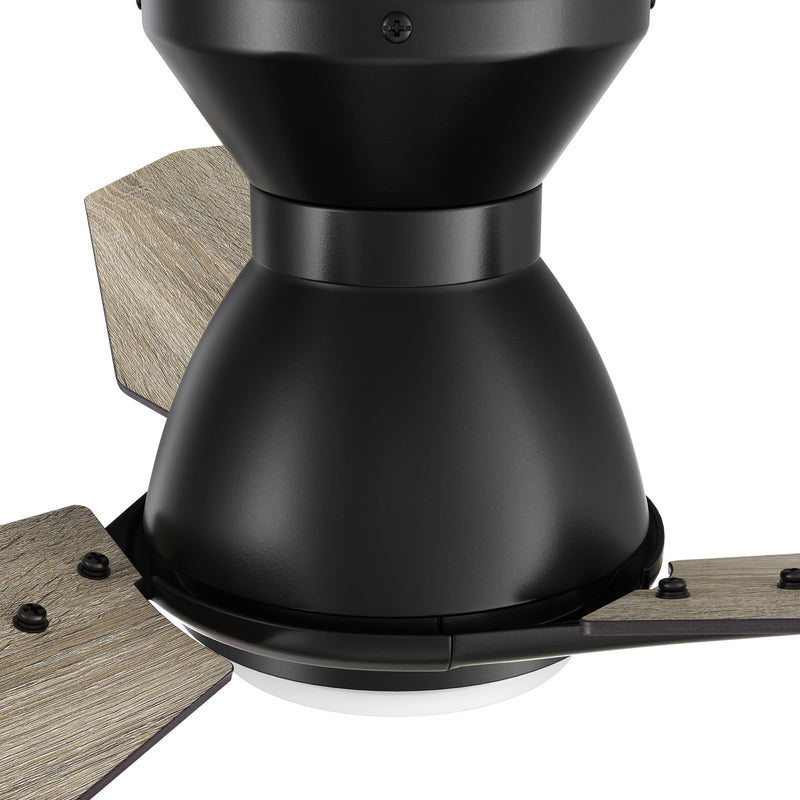 Eryx 44 inch 3-Blade Ceiling Fan with LED Light Kit & Remote Control - Black/Barnwood