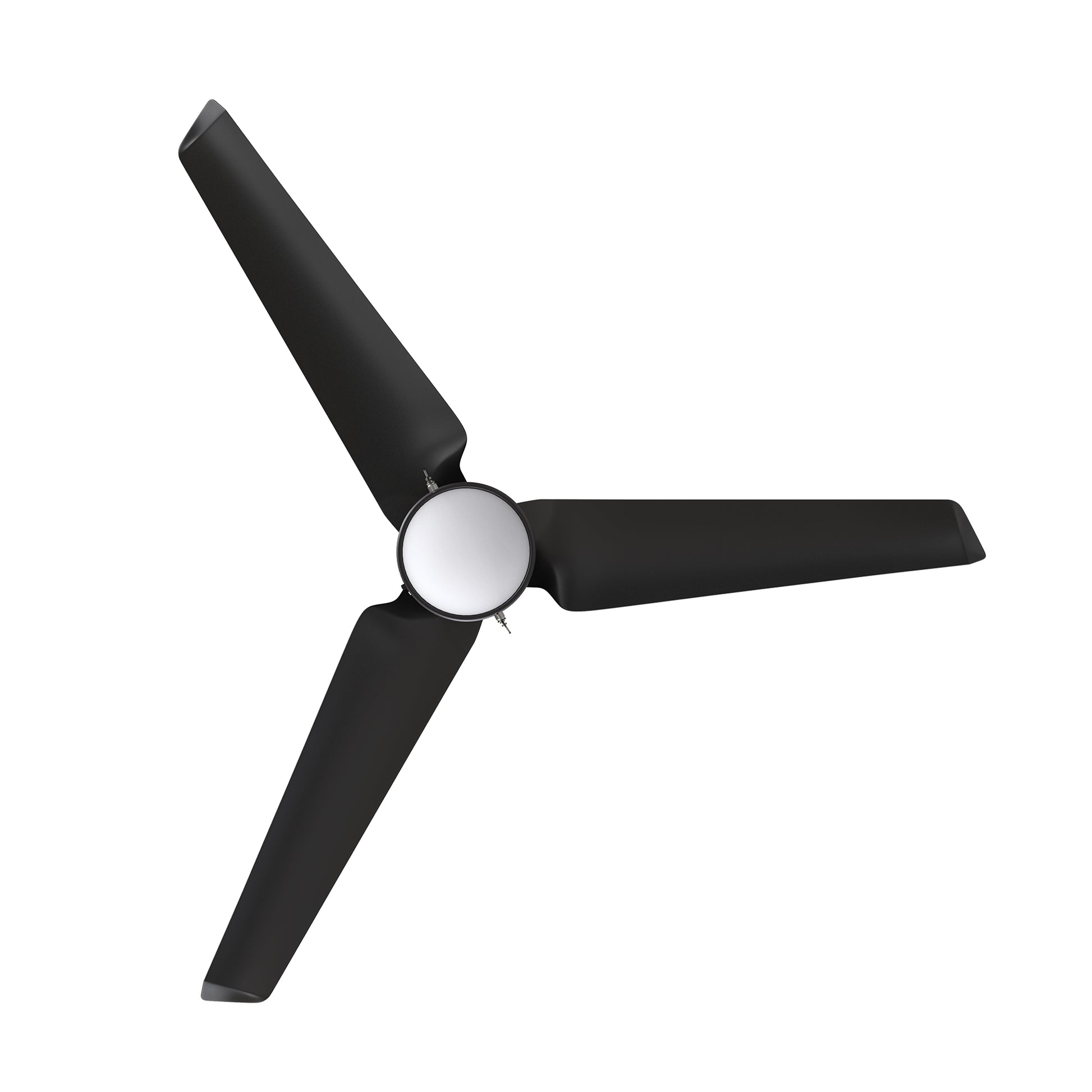 Carro USA REXTON 52 inch 3-Blade Flush Mount Ceiling Fan with Pull Chain - Black/Black