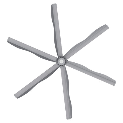 ZENON 6-Blade 10ft 120V Commercial HVLS Fan with Wall Control - Silver