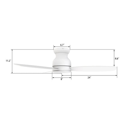 Stanley 48 inch 3-Blade Ceiling Fan with Remote Control - White