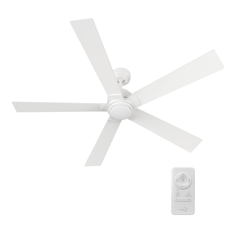 Chantal 60 inch 5-Blade Ceiling Fan with LED Light & Remote Control - White (Reversible Blades)