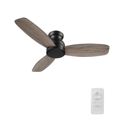 Stanley 48 inch 3-Blade Ceiling Fan with Remote Control - Black/Walnut & Barnwood (Reversible Blades)