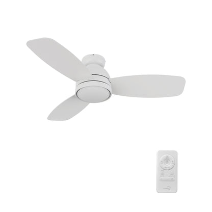 Rushmoor 44 inch 3-Blade Ceiling Fan with LED Light Kit & Remote Control - White