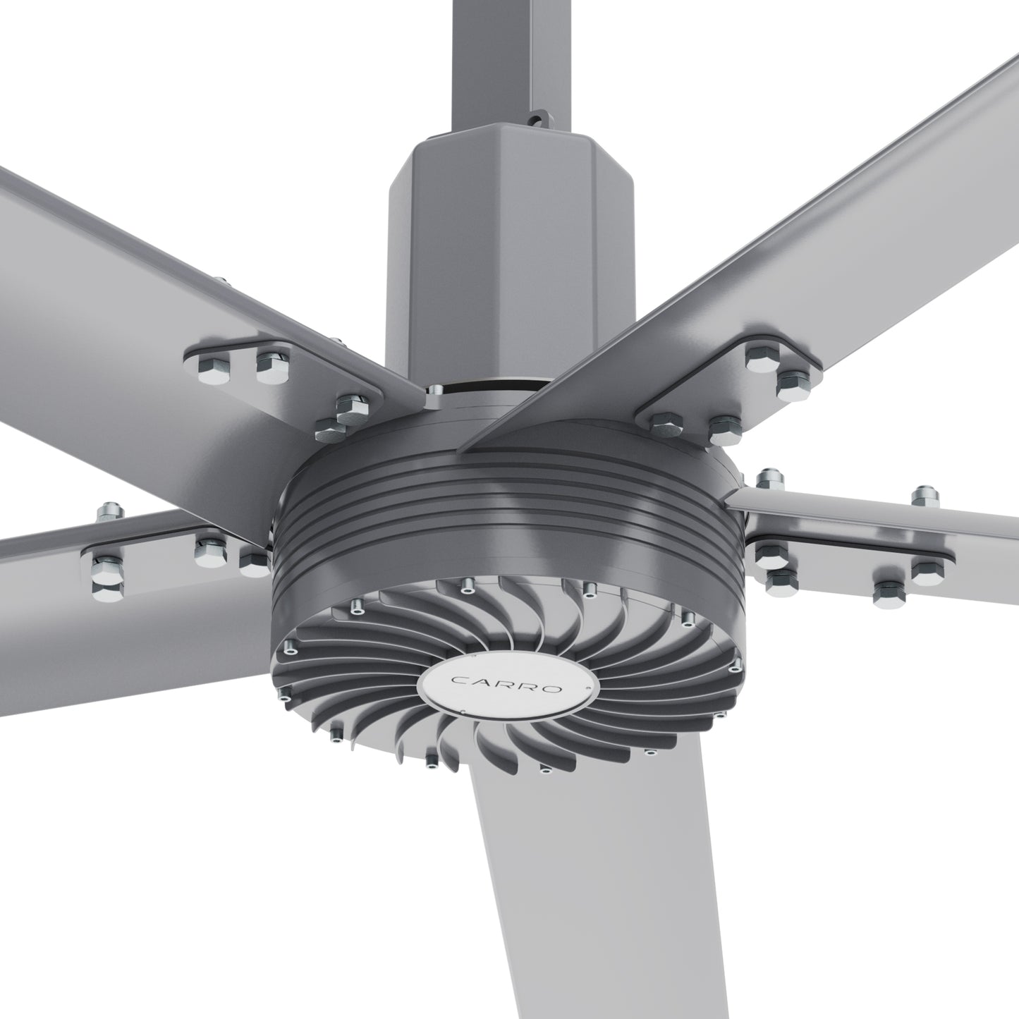 MAKANI 5-Blade 14ft 480V Industrial HVLS Fan with Wall Control - Silver