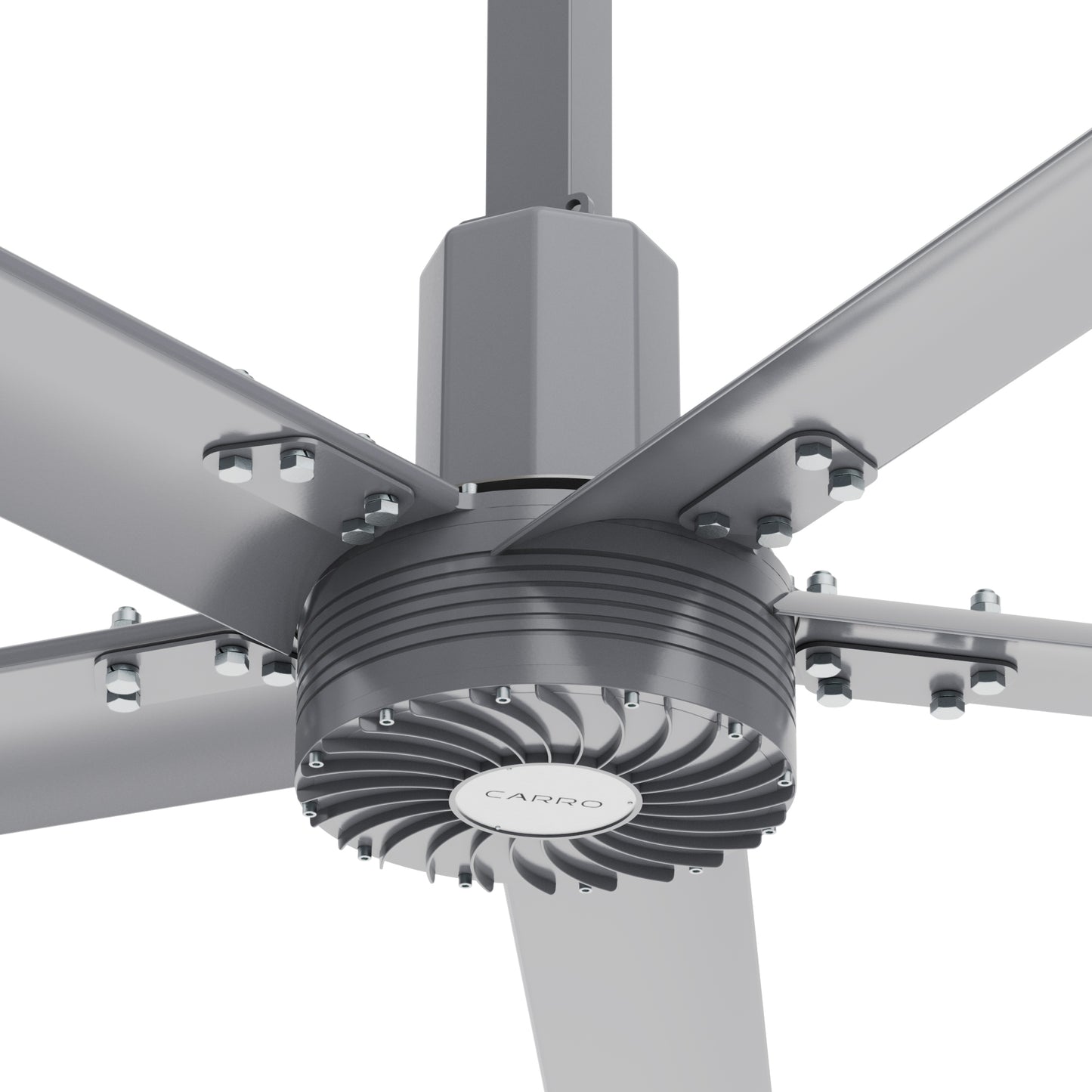 MAKANI 5-Blade 10ft 480V Industrial HVLS Fan with Wall Control - Silver