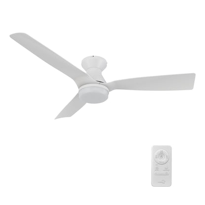 Stratford 52 inch 3-Blade Ceiling Fan with Remote - White